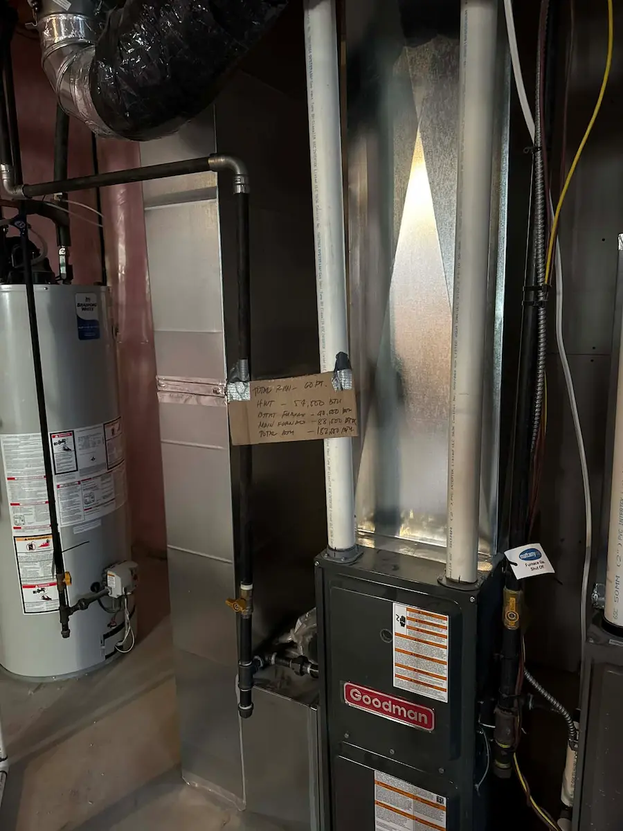 Residential furnace and ductwork installation